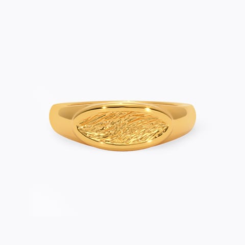 Gleaming Texture 22KT Gold Ring