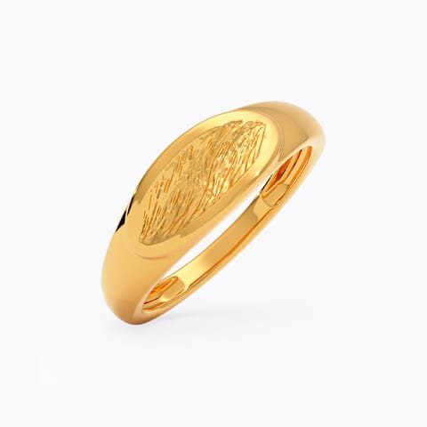 Gleaming Texture 22KT Gold Ring