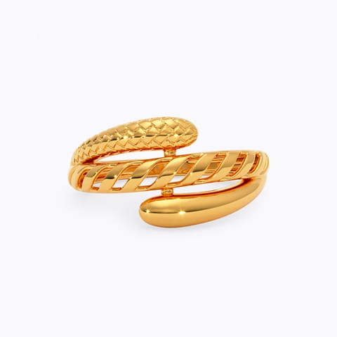 Spiral Gloss 22KT Gold Ring