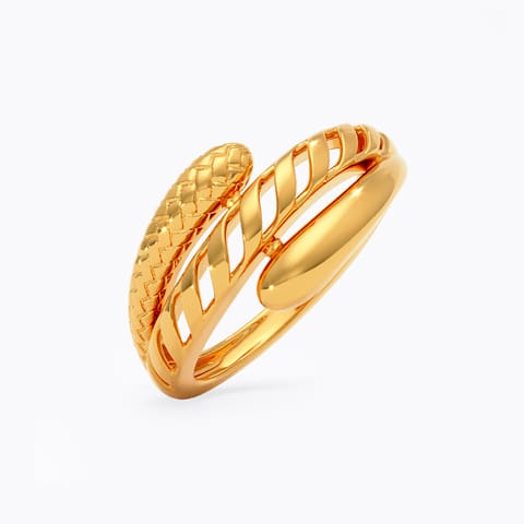 Spiral Gloss 22KT Gold Ring