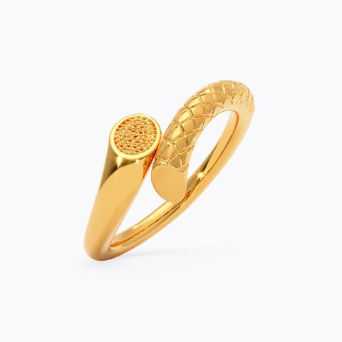 Gleaming Lines 22KT Gold Ring