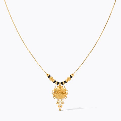 Gold Mangalsutra 22 Karat Yellow Gold Radiance Carved 22KT Gold Mangalsutra