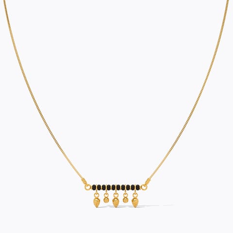 Gold Mangalsutra 22 Karat Yellow Gold Swaying Beads 22KT Gold Mangalsutra