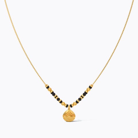 Gold Mangalsutra 22 Karat Yellow Gold Dainty Vow 22KT Gold Mangalsutra