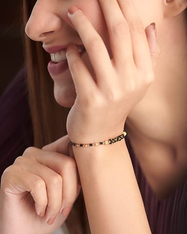 Kheshvi 22KT Gold Mangalsutra Bracelets Kheshvi 22KT Gold Mangalsutra Bracelets