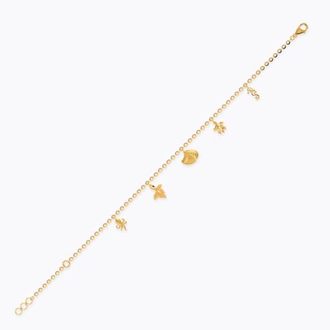 Coral Teasure 22KT Gold Chain Bracelet Coral Teasure 22KT Gold Chain Bracelet