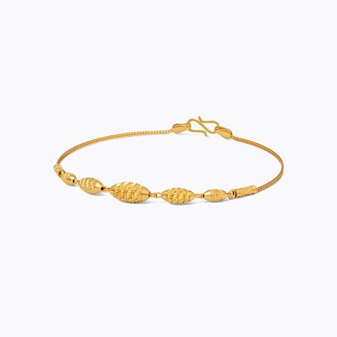 Chunky Beads 22KT Gold Chain Bracelet