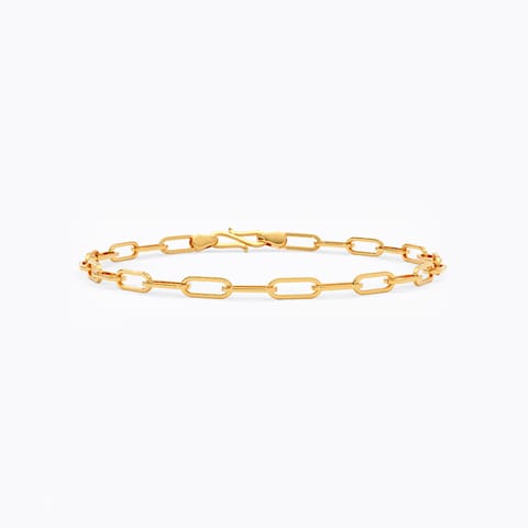 Cable Links 22KT Gold Chain Bracelet