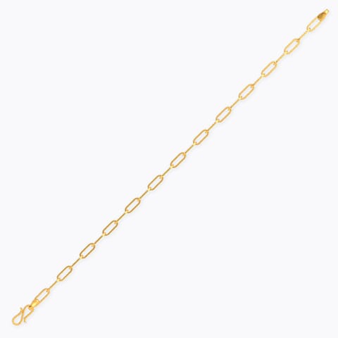 Cable Links 22KT Gold Chain Bracelet