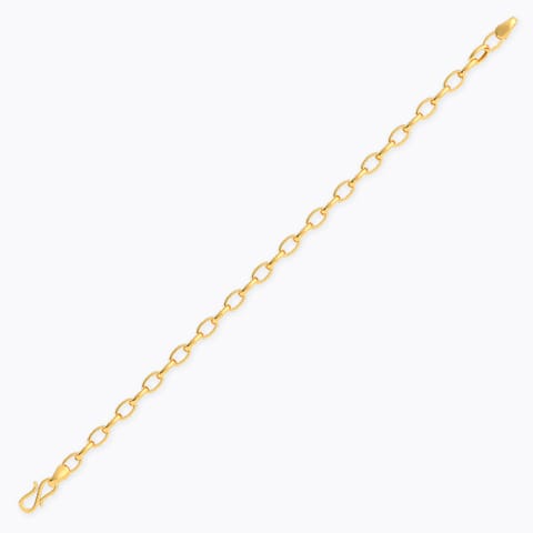 Rolo Links 22KT Gold Chain Bracelet