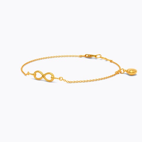 Infinity Love 22KT Gold Bracelet