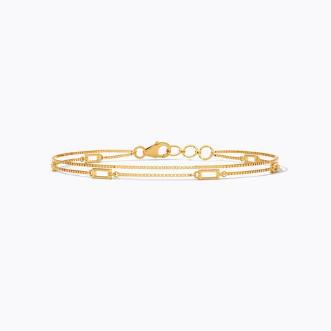 Bar Layered 22KT Gold Bracelet