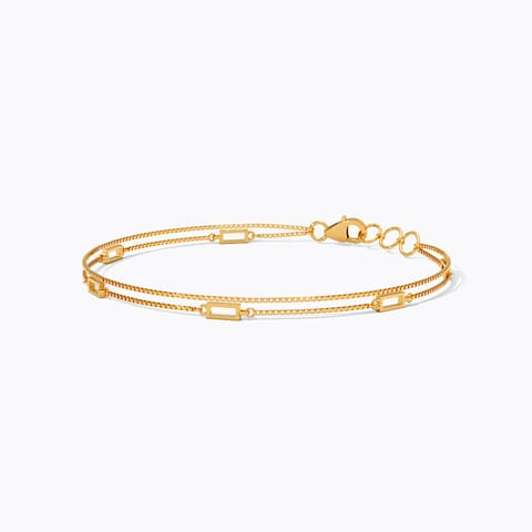 Bar Layered 22KT Gold Bracelet