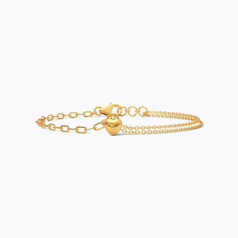 Heart Links 22KT Gold Bracelet
