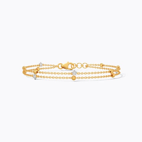Double Layered 22KT Gold Bracelet