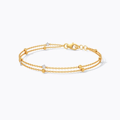 Double Layered 22KT Gold Bracelet