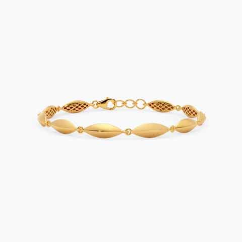 Shining Twist 22KT Gold Chain Bracelet