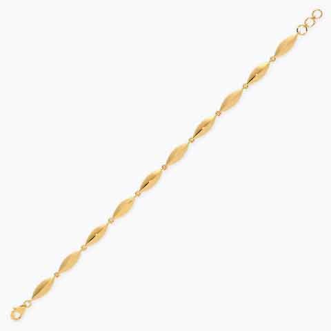 Shining Twist 22KT Gold Chain Bracelet