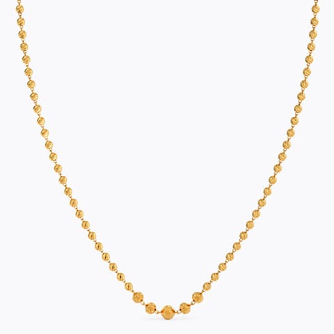 Modish Patterned 22KT Gold Chain
