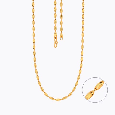 Gold Chains 22 Karat Yellow Gold Pulse 22KT Gold Unisex Chain