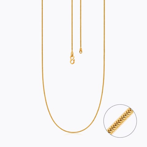 Gold Chains 22 Karat Yellow Gold Rise 22KT Gold Unisex Chain