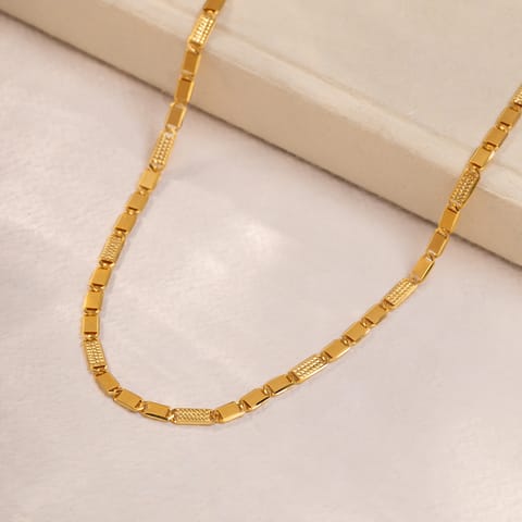 Nawabi Hollow 22KT Unisex Gold Chain