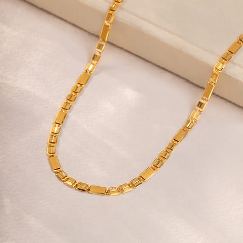 Auric Hollow 22KT Unisex Gold Chain