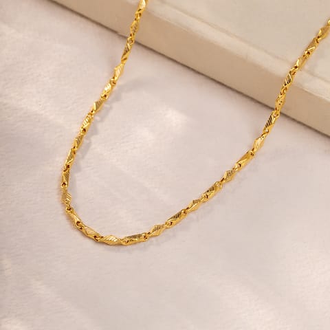 Aurum Hollow 22KT Unisex Gold Chain