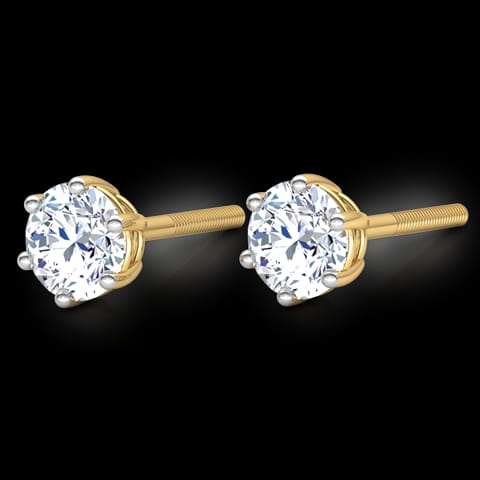 Six-Prong Stud Earrings Six-Prong Stud Earrings