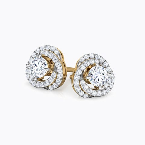 Twinkle Swerve Solitaire Stud Earrings