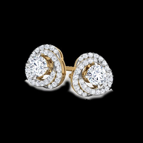 Twinkle Swerve Solitaire Stud Earrings