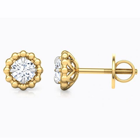 Glow Halo Solitaire Stud Earrings Glow Halo Solitaire Stud Earrings