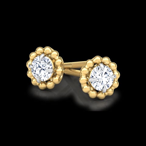 Glow Halo Solitaire Stud Earrings Glow Halo Solitaire Stud Earrings