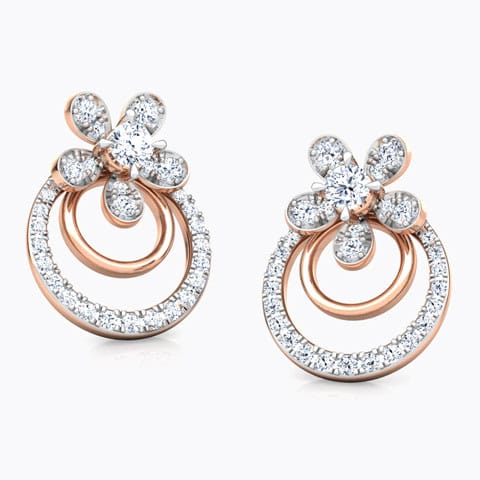 Luster Floret Solitaire Stud Earrings Luster Floret Solitaire Stud Earrings