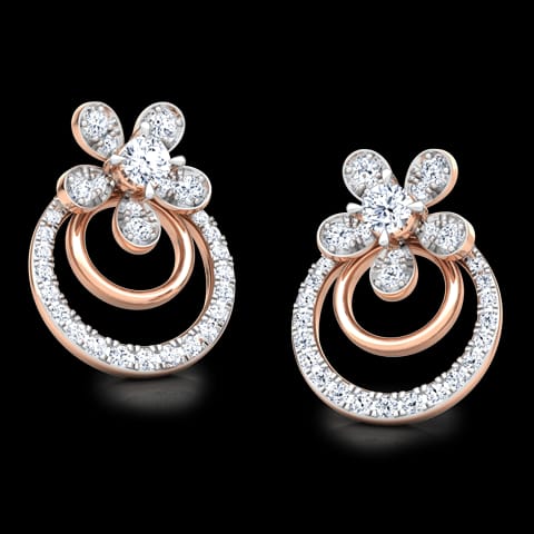 Luster Floret Solitaire Stud Earrings Luster Floret Solitaire Stud Earrings