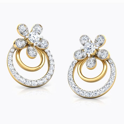 Luster Floret Solitaire Stud Earrings Luster Floret Solitaire Stud Earrings