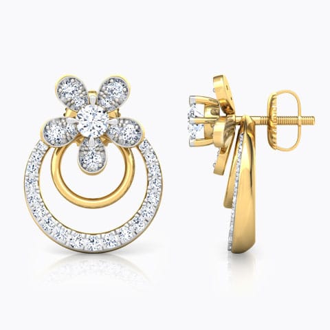 Luster Floret Solitaire Stud Earrings Luster Floret Solitaire Stud Earrings