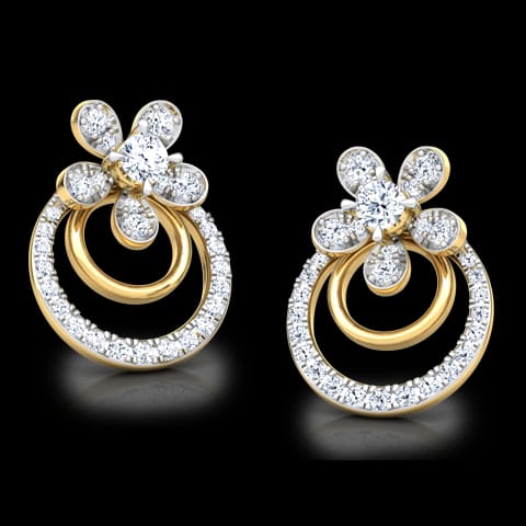 Luster Floret Solitaire Stud Earrings Luster Floret Solitaire Stud Earrings