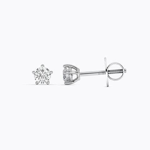 Moony Solitaire Stud Earrings Moony Solitaire Stud Earrings