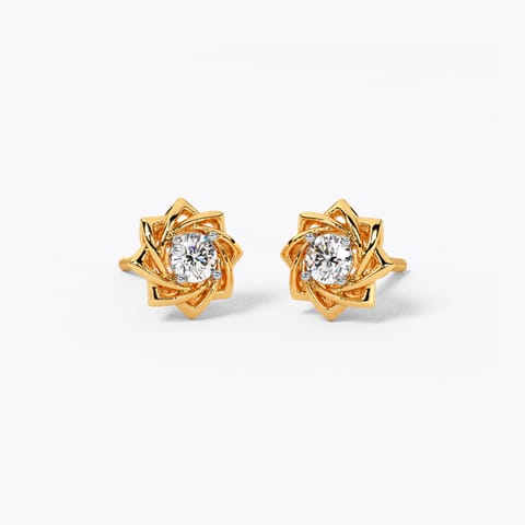 Deco Shine Solitaire Stud Earrings Deco Shine Solitaire Stud Earrings