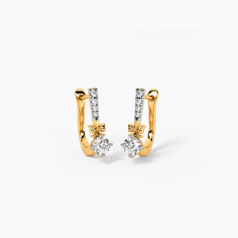 Vintage Shine Solitaire Hoop Earrings Vintage Shine Solitaire Hoop Earrings