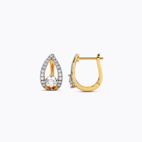 Cosmic Radiance Solitaire Hoop Earrings Cosmic Radiance Solitaire Hoop Earrings