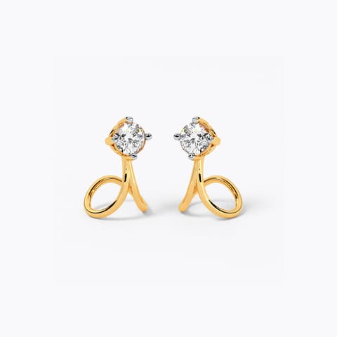 Sleek Grace Solitaire Hoop Earrings Sleek Grace Solitaire Hoop Earrings