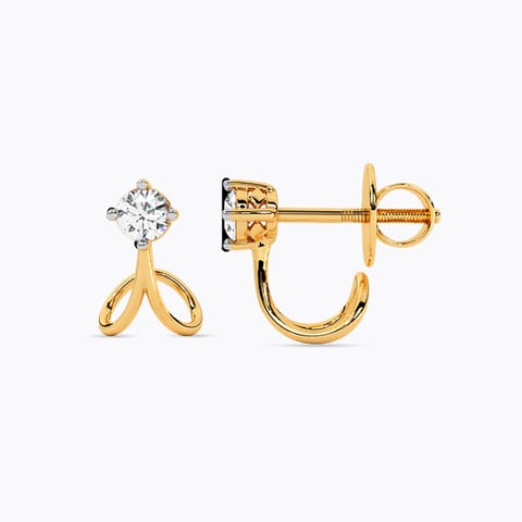 Sleek Grace Solitaire Hoop Earrings Sleek Grace Solitaire Hoop Earrings