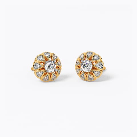 Auric Solitaire Stud Earrings