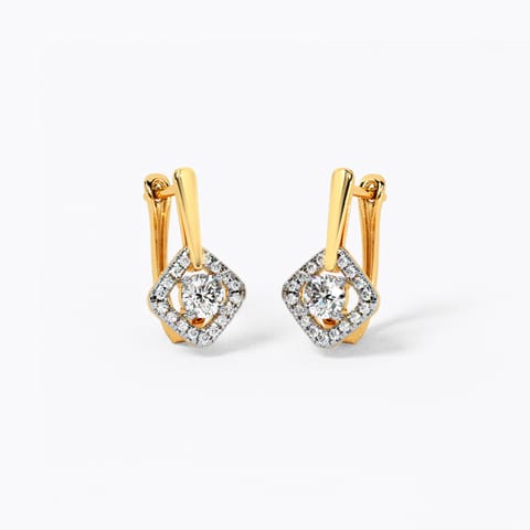Elegant Solitude Solitaire Hoop Earrings Elegant Solitude Solitaire Hoop Earrings