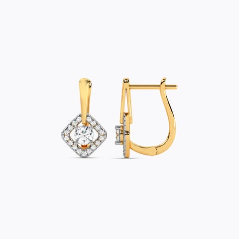Elegant Solitude Solitaire Hoop Earrings Elegant Solitude Solitaire Hoop Earrings