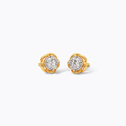 Floral Solitaire Stud Earrings Floral Solitaire Stud Earrings