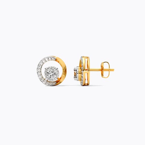Classic Circle Solitaire Stud Earrings Classic Circle Solitaire Stud Earrings