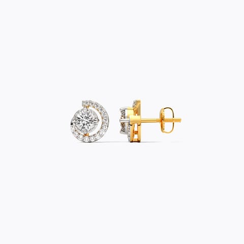 Plumeria Solitaire Stud Earrings Plumeria Solitaire Stud Earrings